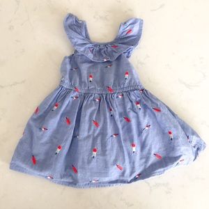 🍭🍡Cat & Jack Ruffled Bow Back Dress - NWOT 🍬🍭